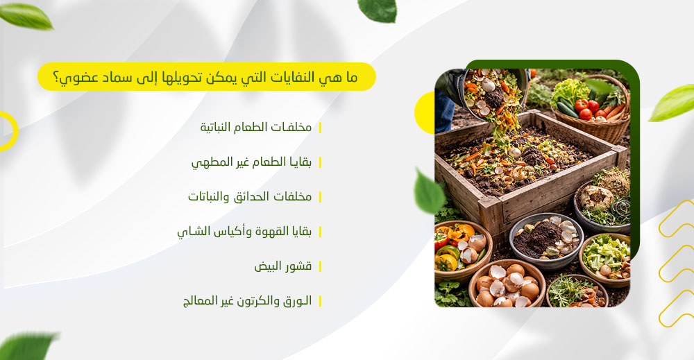 ما هي النفايات التي يمكن تحويلها إلى سماد عضوي؟